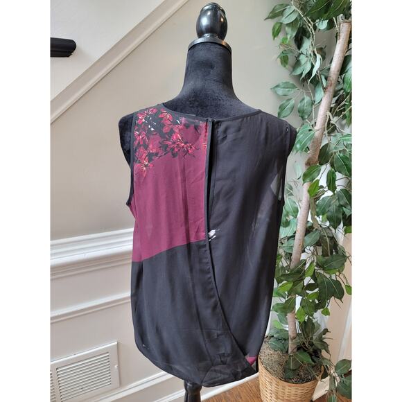 Kenneth Cole Blouse Women's Size Medium Multicolor Crew Neck Sleeveless - Picture 7 of 9